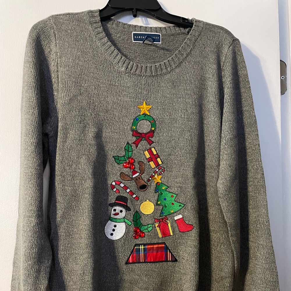 Karen Scott Classic Gray Sweater
